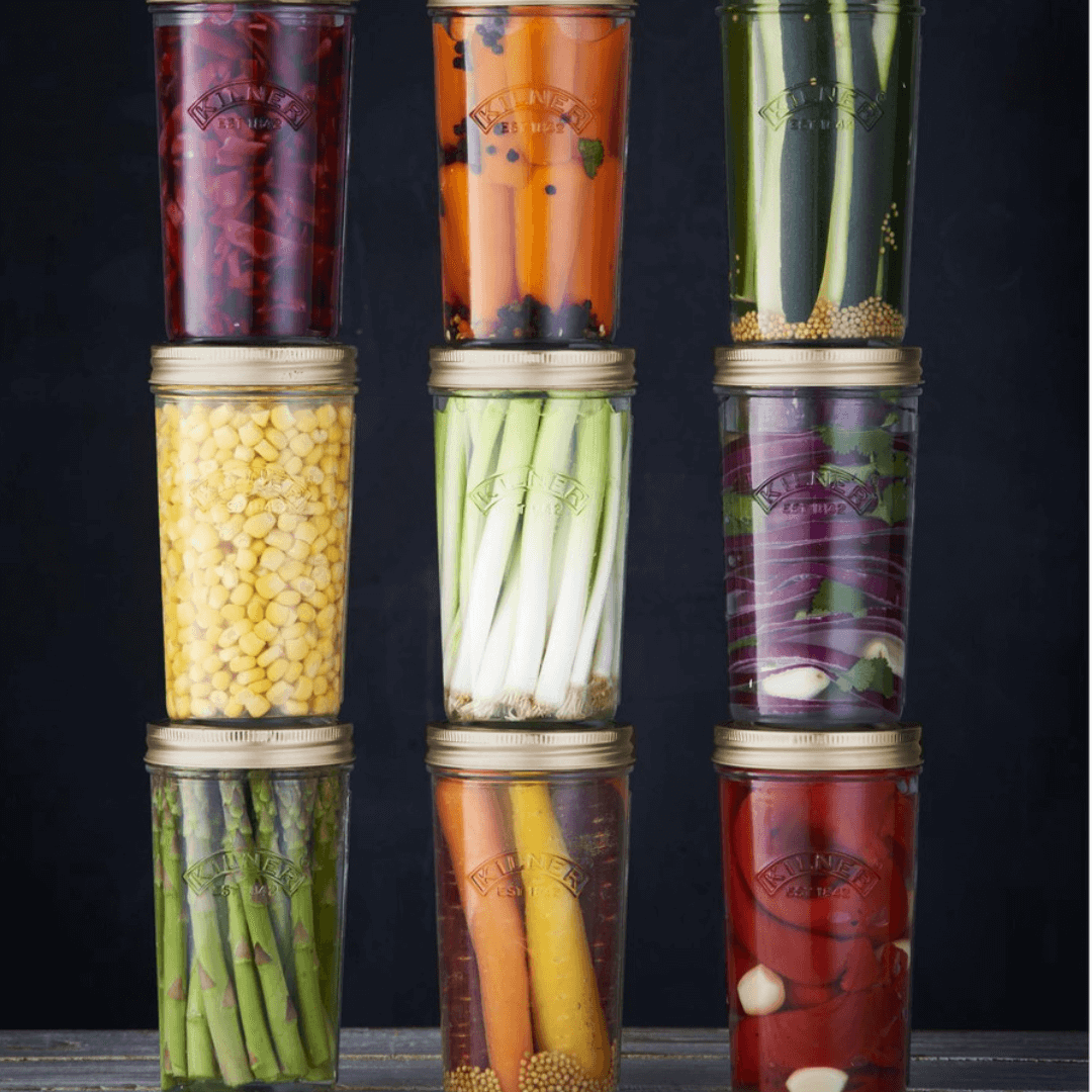 two piece screw lid glass jam and preserving jars