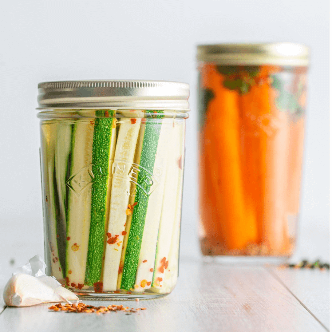 two piece screw lid glass jam and preserving jars