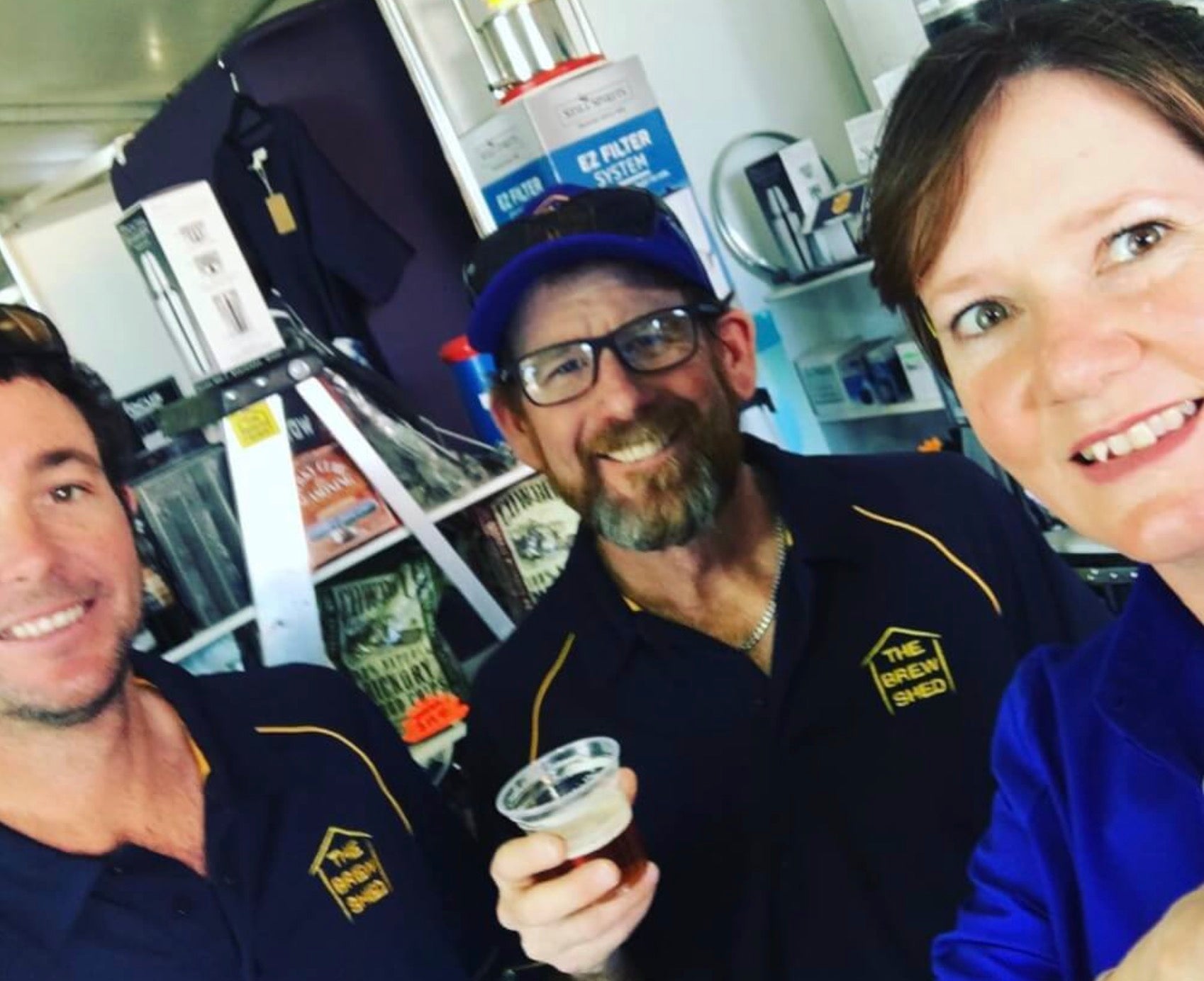 the brew shed staff having a good time