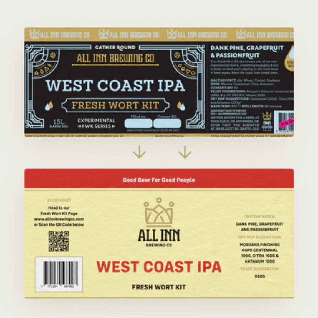 old labelling and new labelling shown together