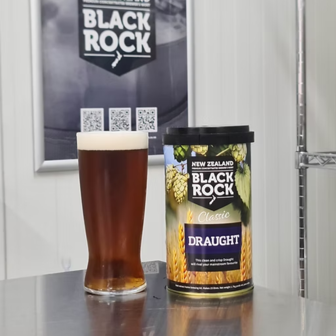 can of draught home brew beer tin