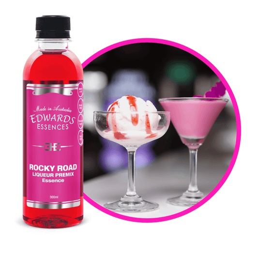 delicious pink rocky road cocktail liqueur