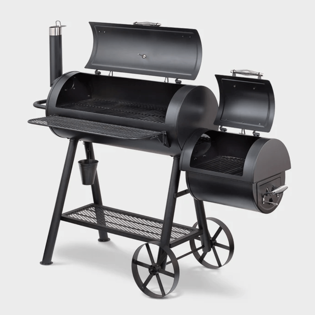 offset pit smoker for outdoor use