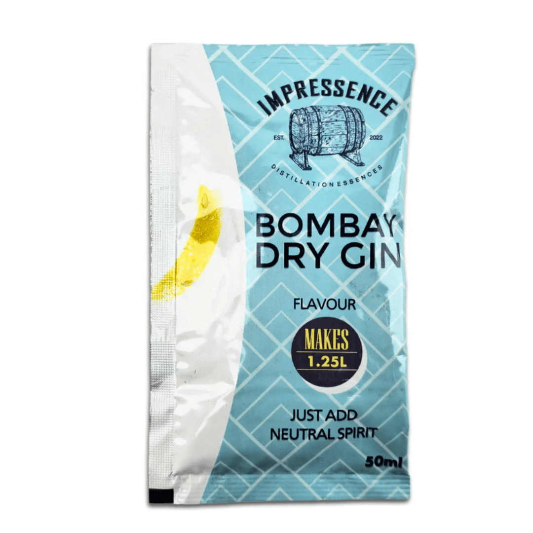 blue and white sachet with gin spirit essence inside