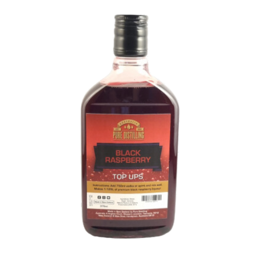 hip flask shape bottle with dark red liqueur premix essences