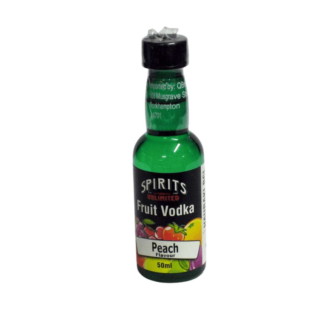 fruity label on lime green bottle of spirit essence for home distilling