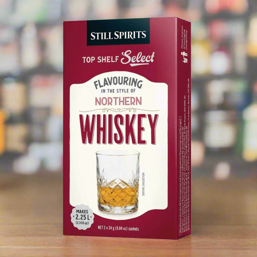 maroon box of scotch whiskey spirit essence for distilling alcohol