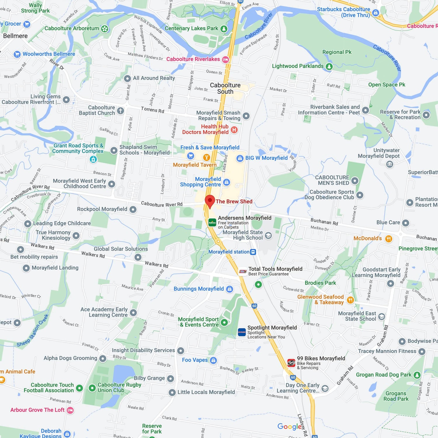 Map of The Brew Shed Morayfield