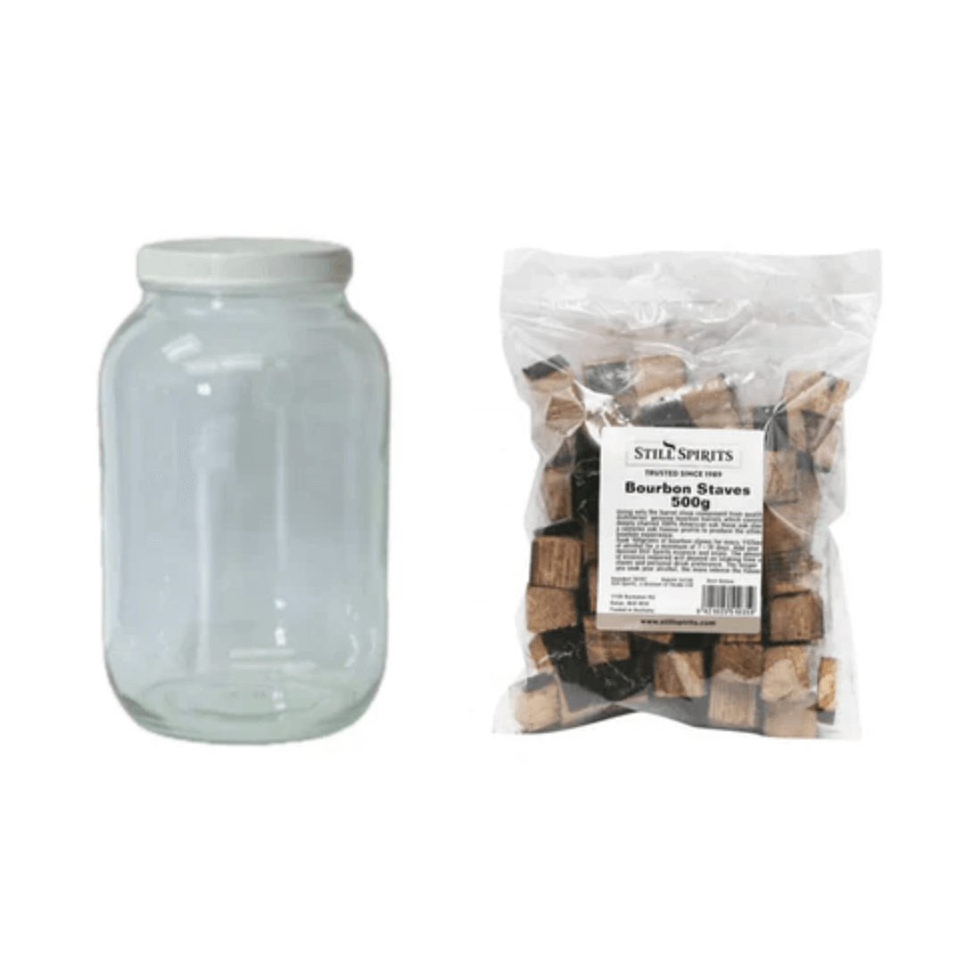 jar for soaking nuetral spirits to make bourbon