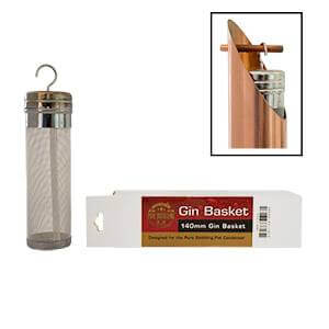 mesh basket for distilling gin botanicals in a pot condenser