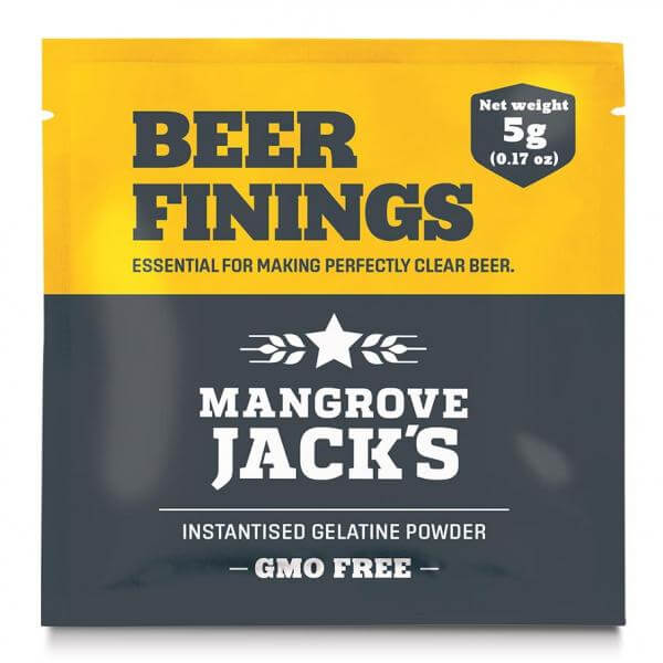 black and yellow packet of home brew beer finings