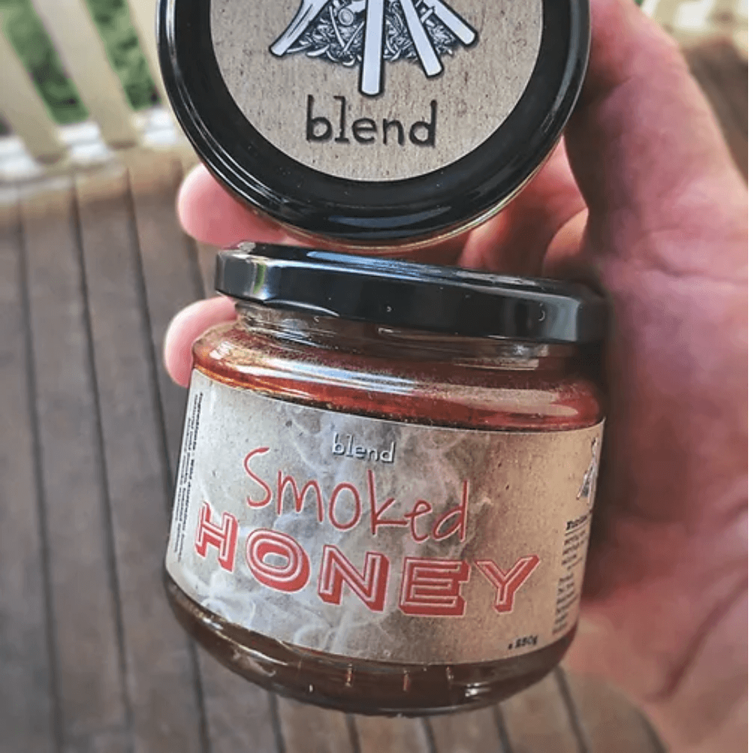delicious natural honey in a glass jam jar