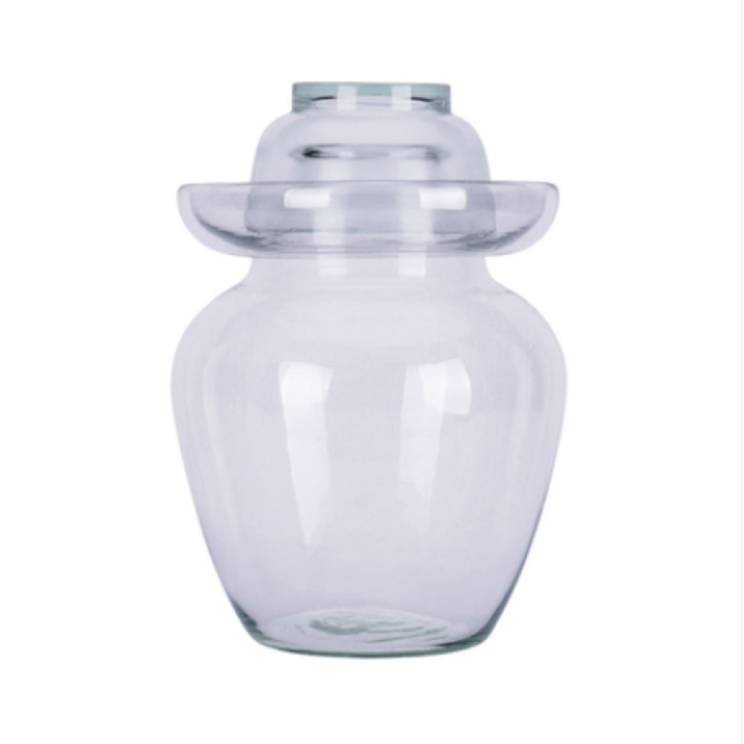 clear glass fermentation vessel for fermented food