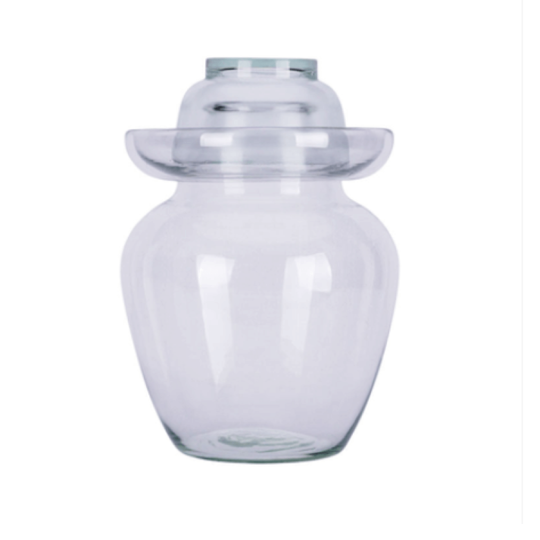 clear glass fermentation vessel for fermented food