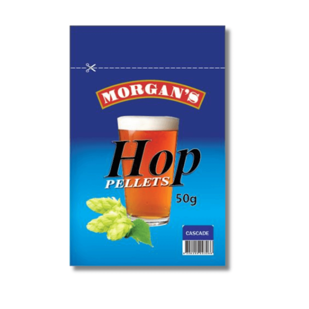 hop pellets for home brewing in blue bag