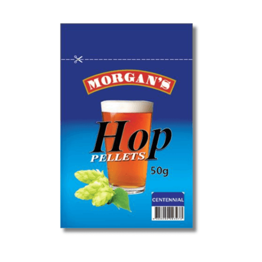 hop pellets fro home brewing beer in blue packet
