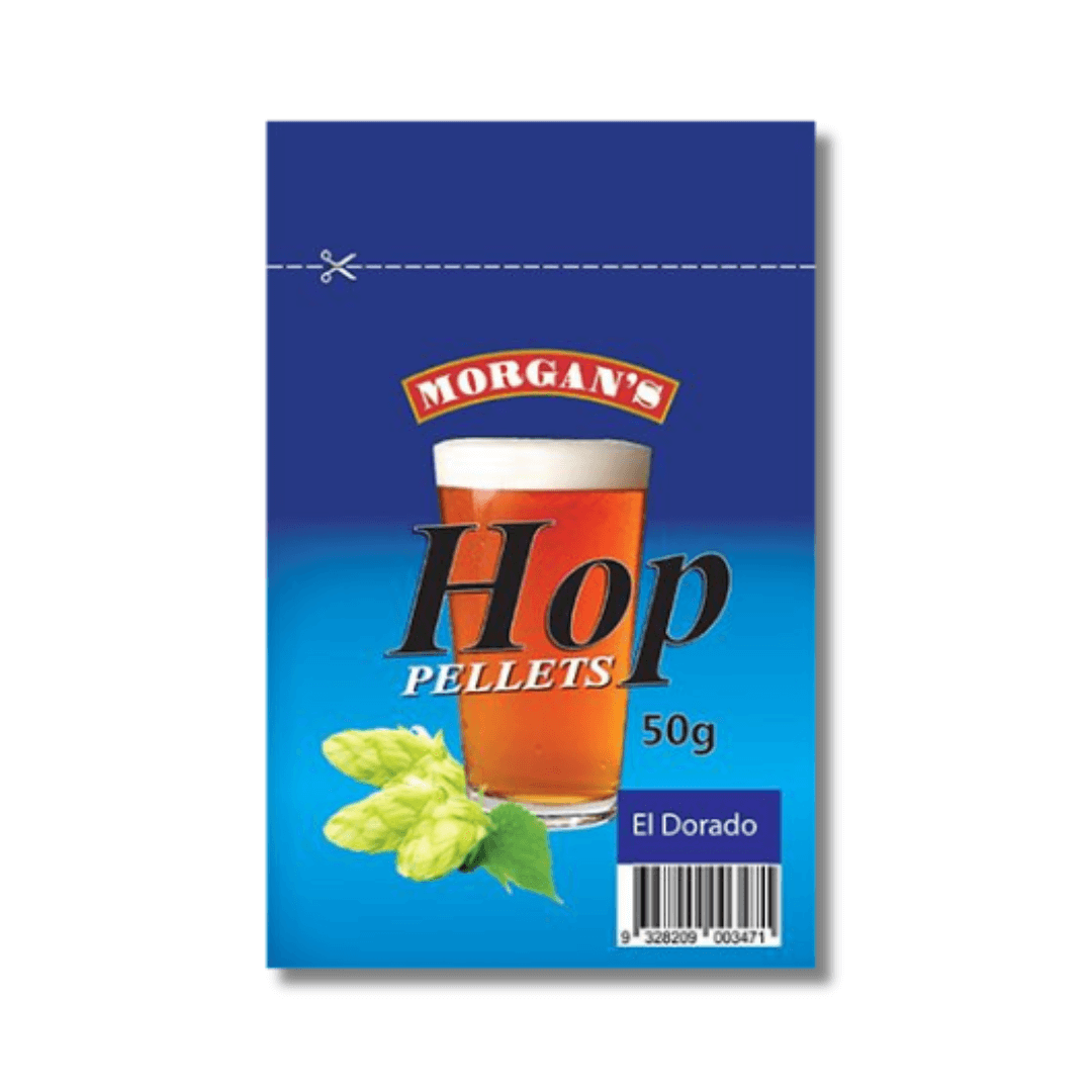 hop pellets for home brewing beer in blue packet