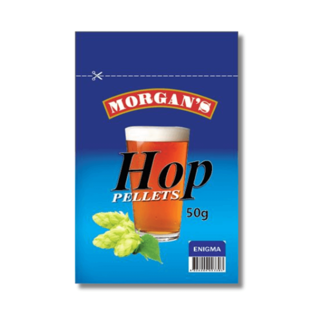 hop pellets for home brewing beer in blue packet