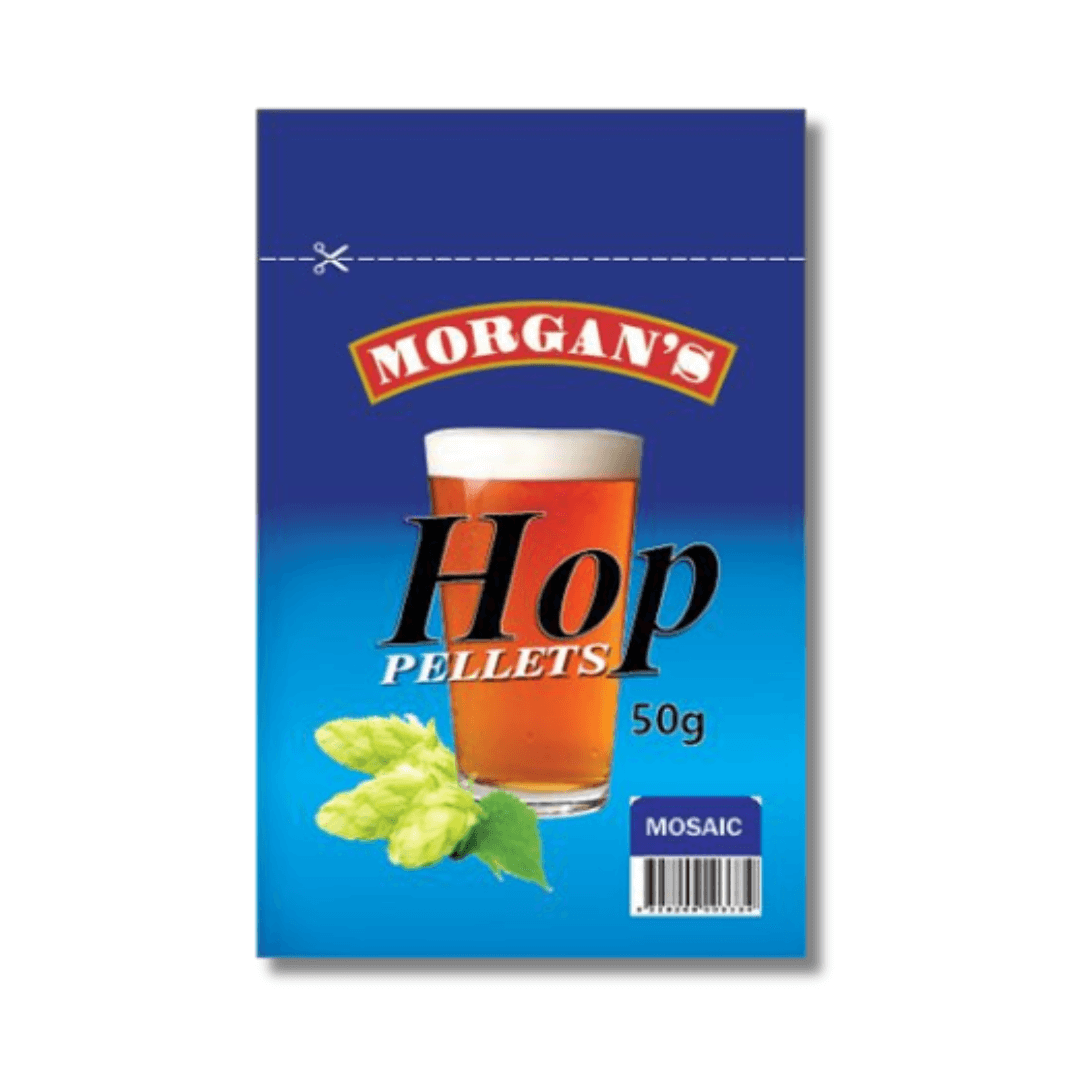 hop pellets for home brewing beer in blue packet