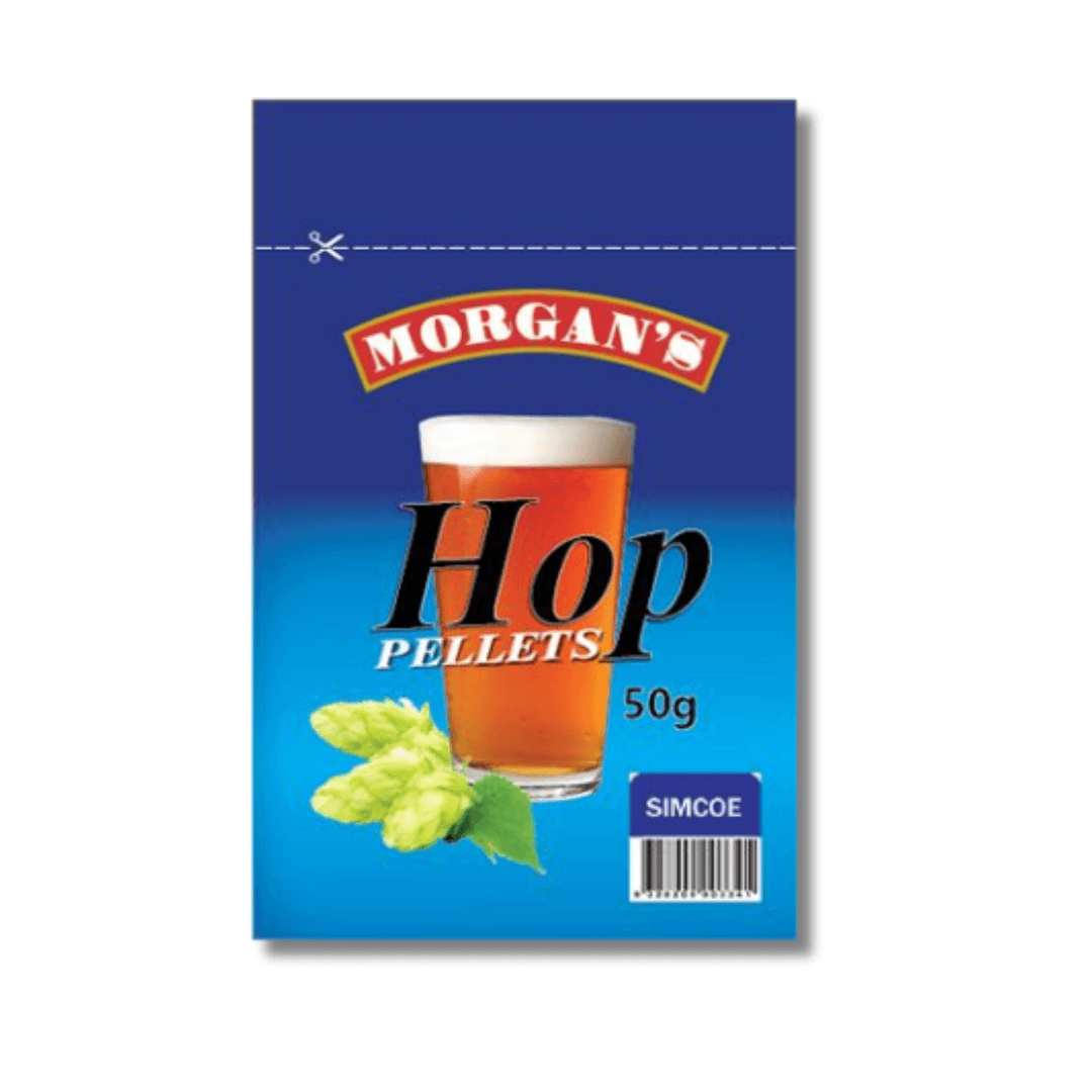 hop pellets for home brewing beer in blue packet