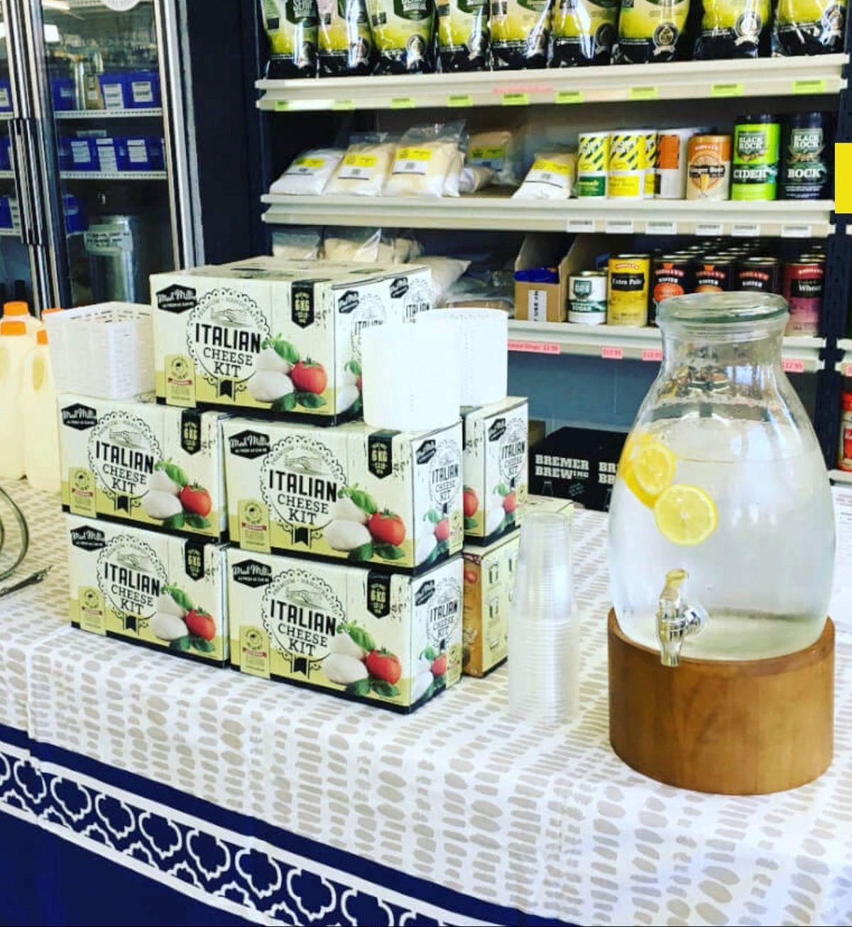 italian cheese making class set up