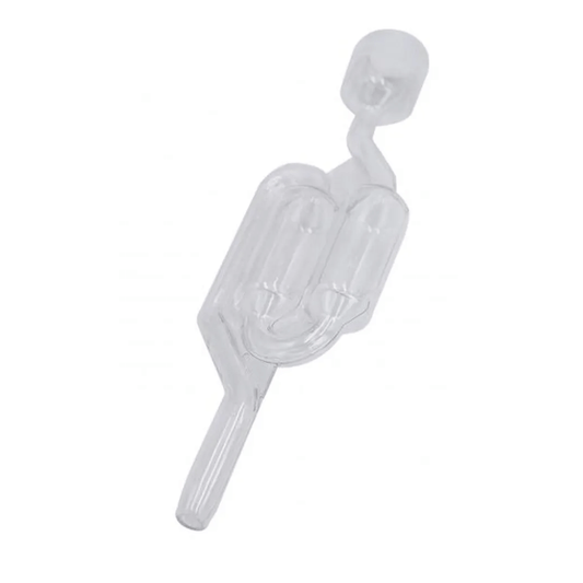 clear plastic s bend air locl seal bubbler