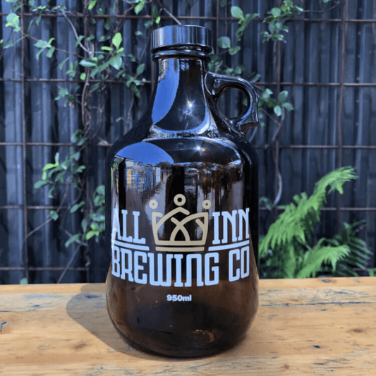 glass bottle for travelling with home brewed craft beer