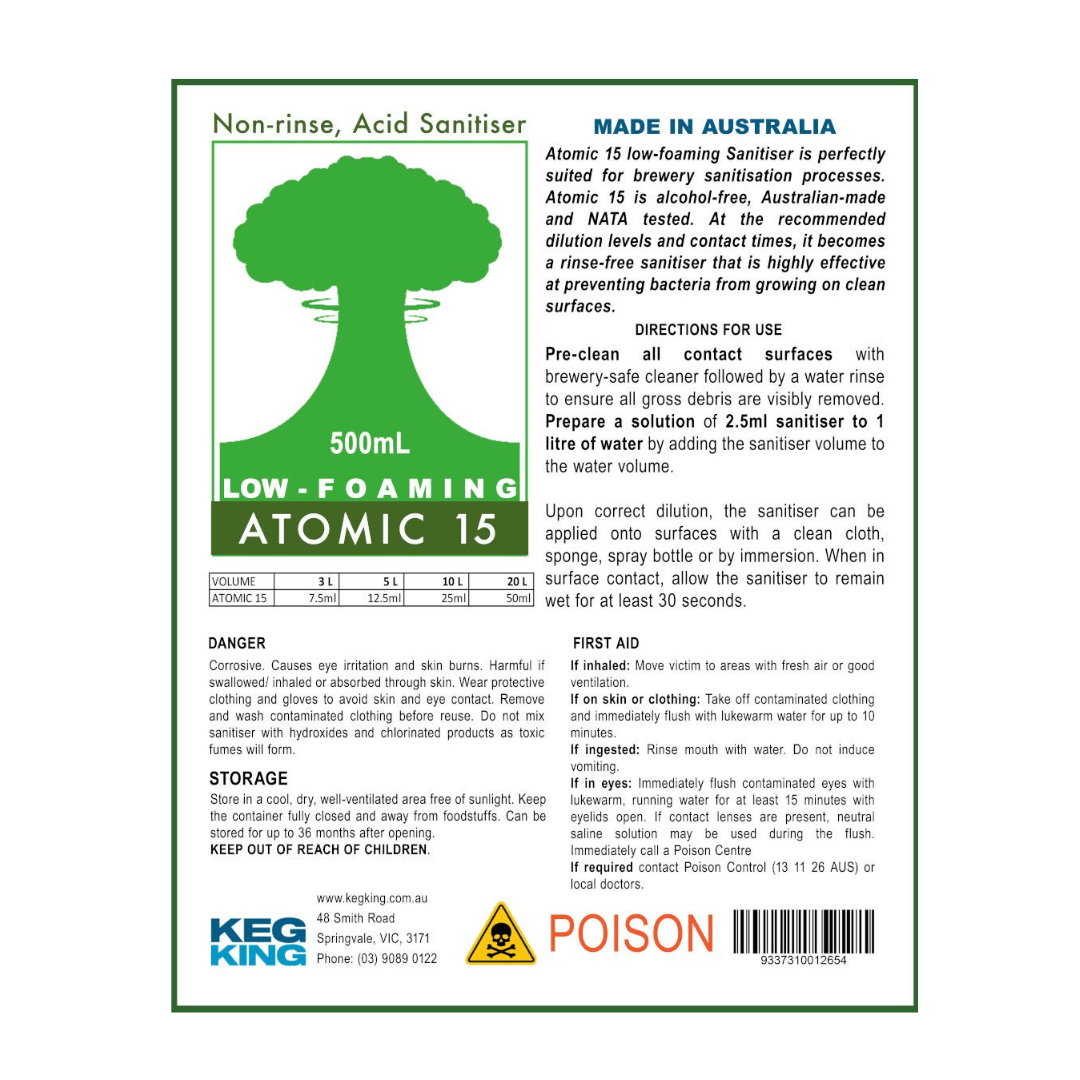 instructions and warnings on bsack label