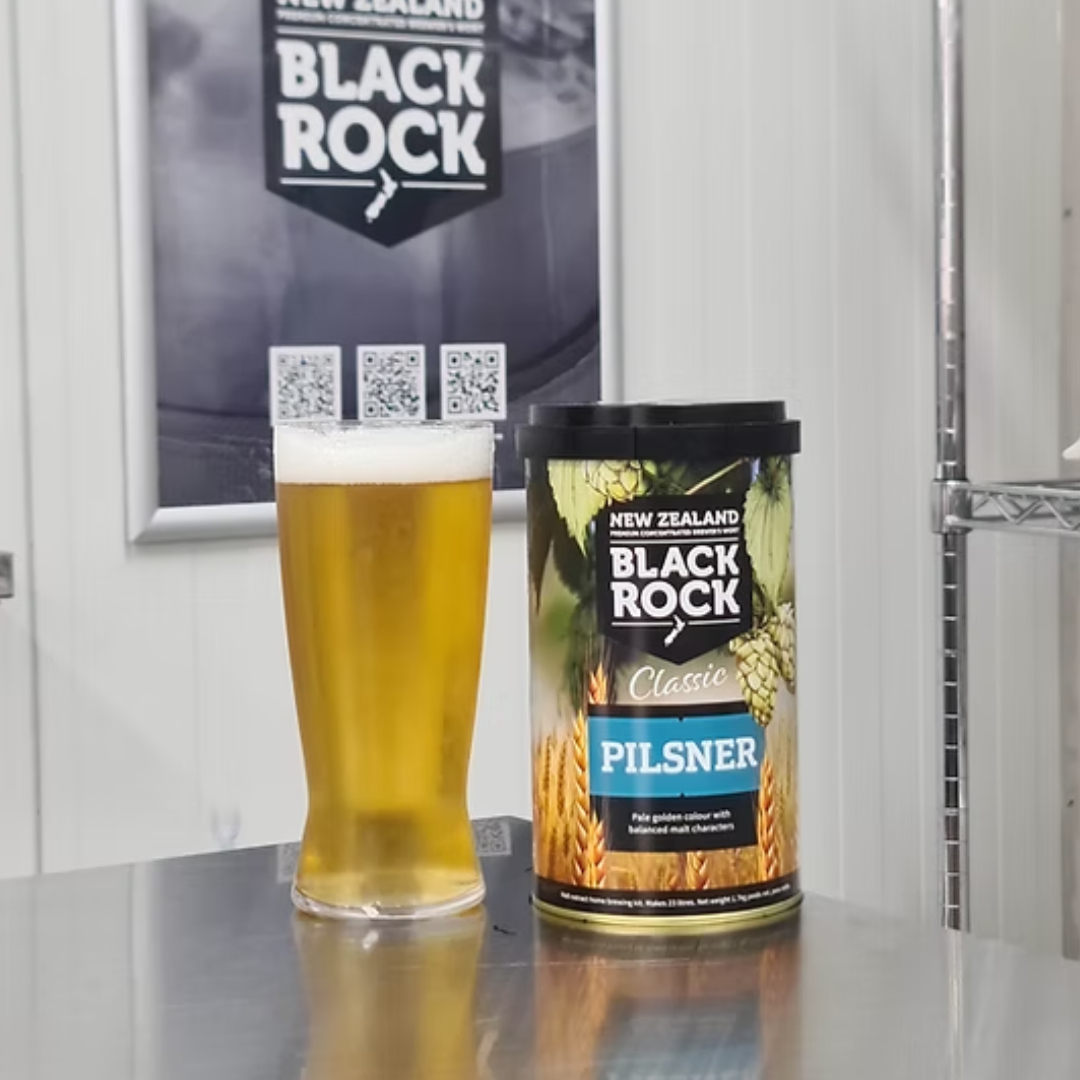 can of home brew pilsner beer