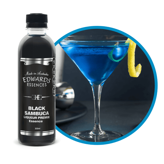 delicious blue cocktail made from home made alcohol