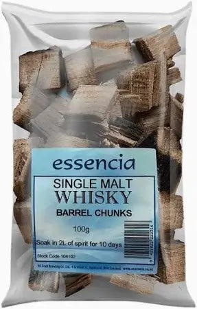 Bag of essencia single malt whisky barrel chunks 100g