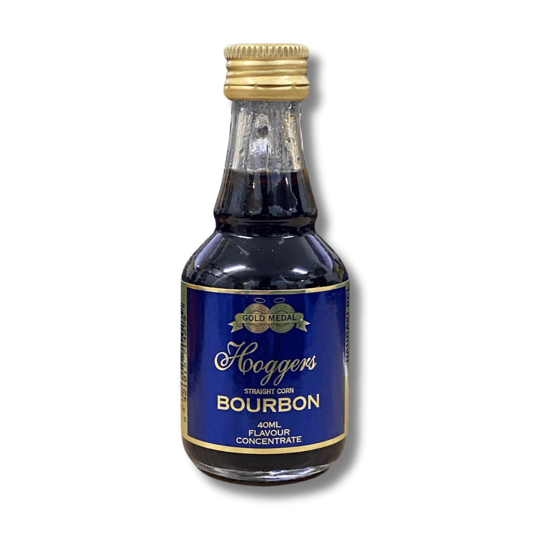 dark blue labelled bottle of corn bourbon spirit essence for home distilling