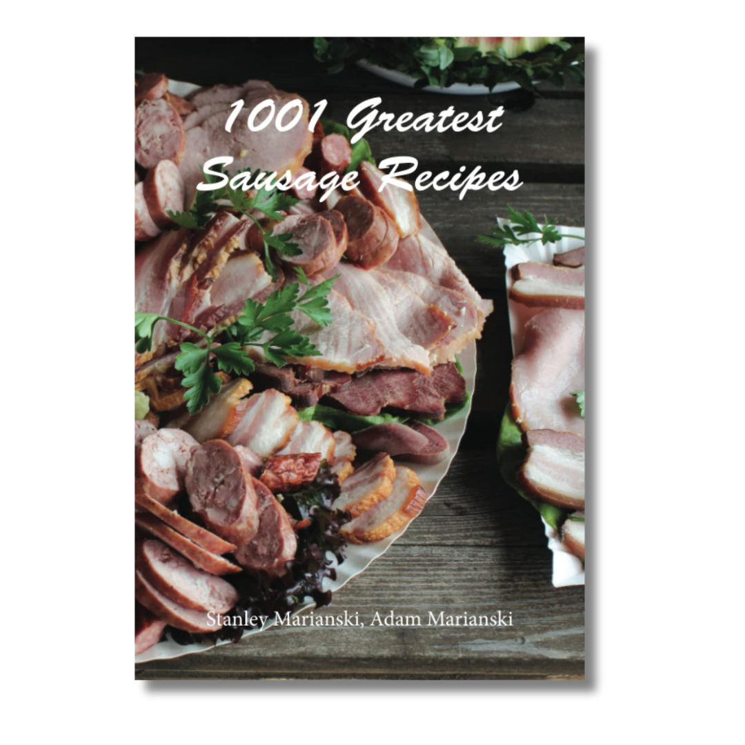 book cover with a variety of home made sausages on the front