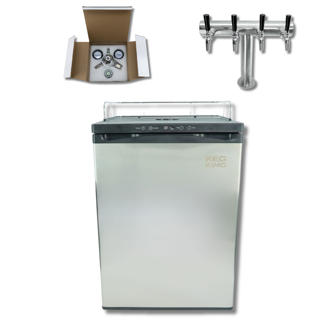 four tap kegerator beer fridge australia