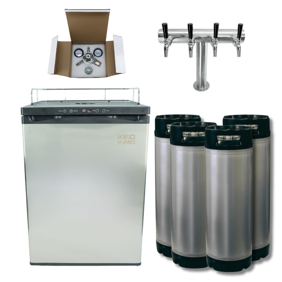 four tap kegerator beer fridge australia