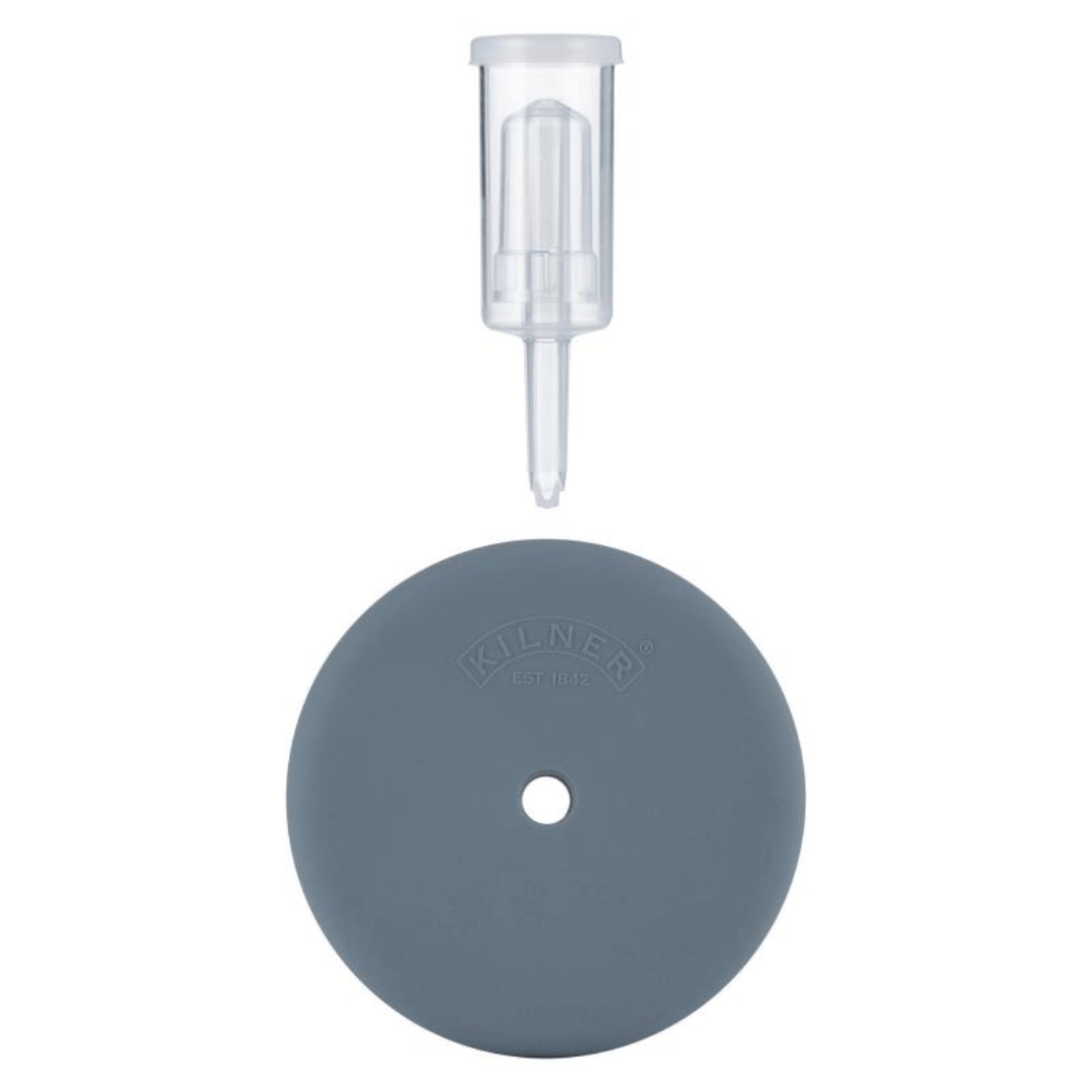 grey silicone lid with airlock