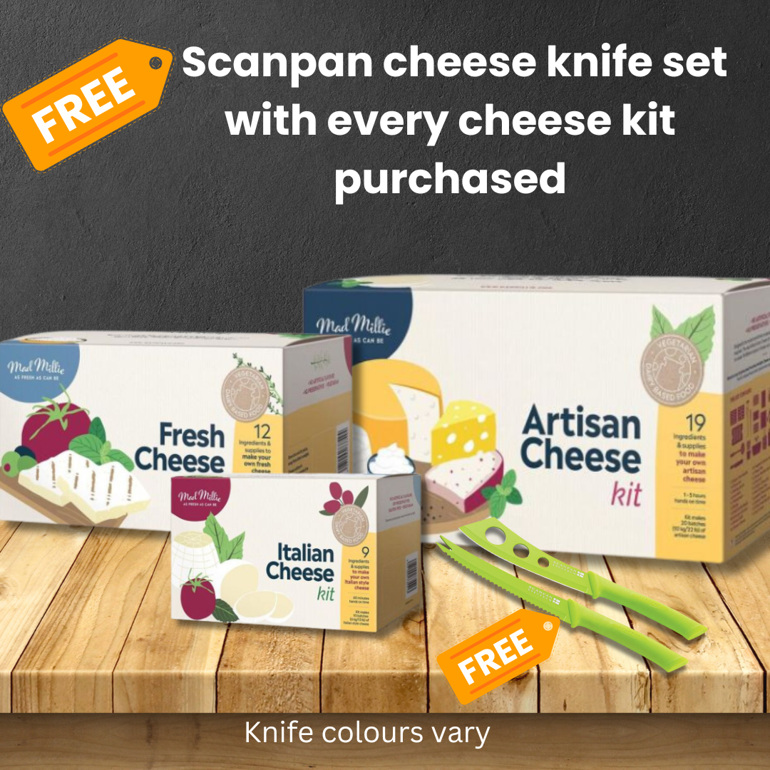 cheese making kit with free scheese knife set special offer