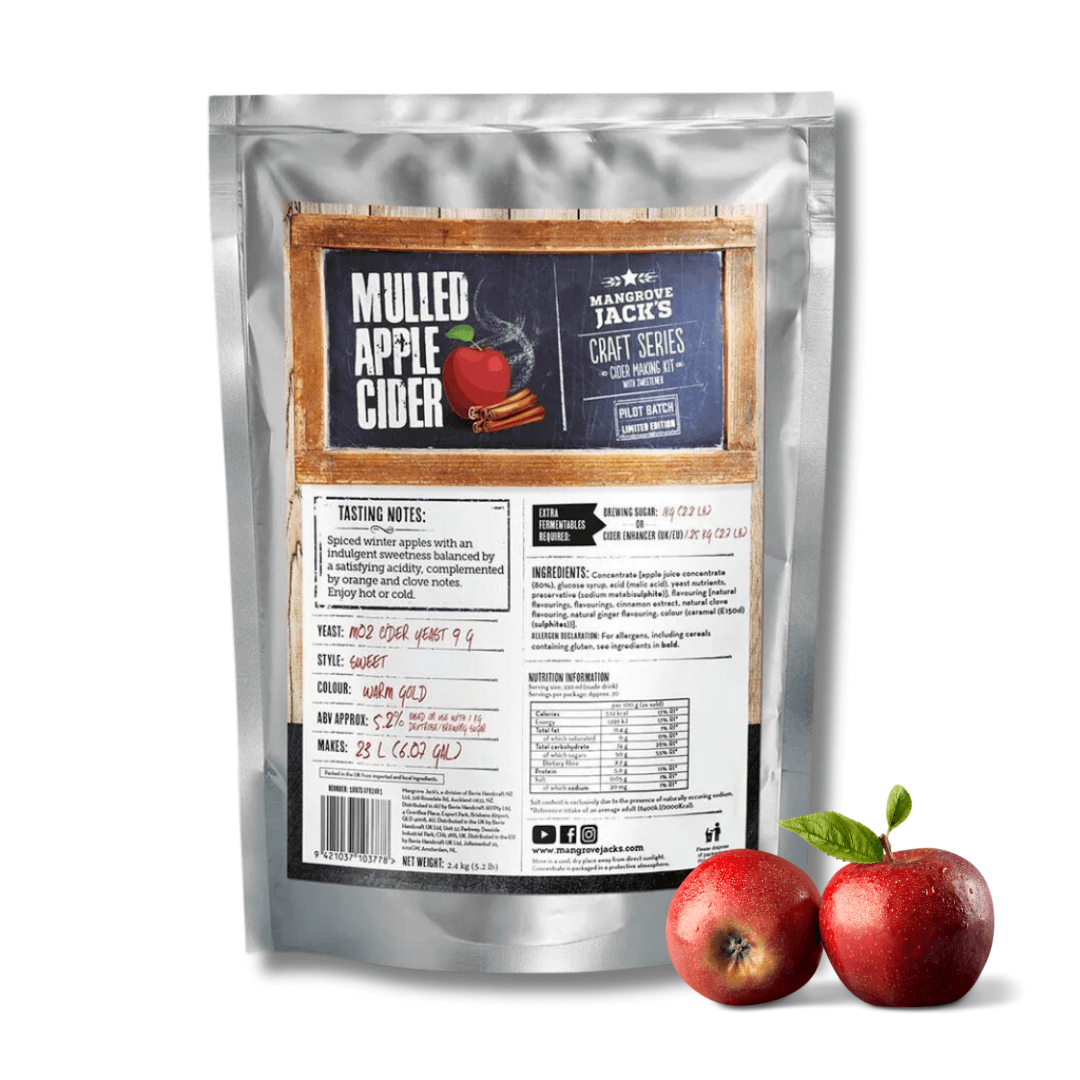 pouch of mulled apple cider home brew kit australia