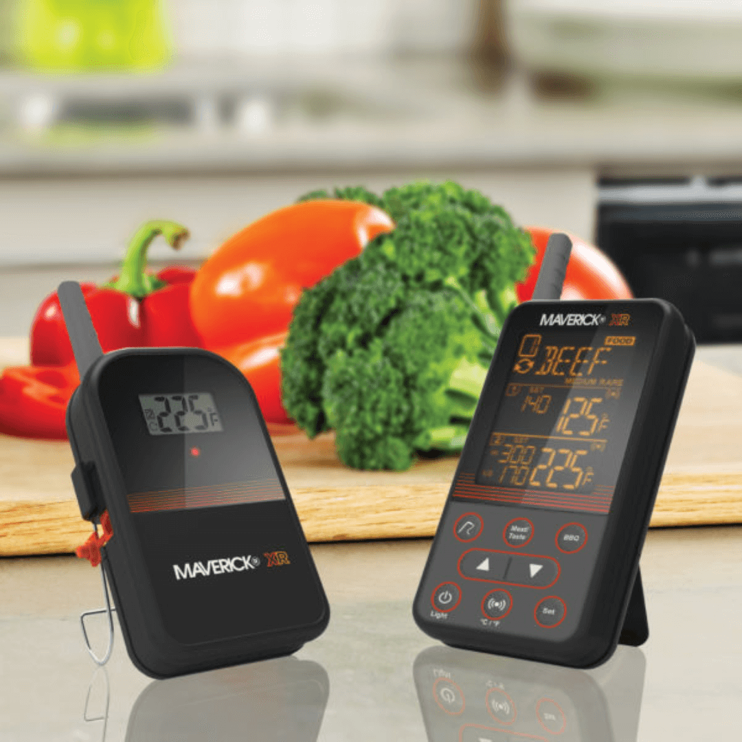 remote meat thermometer for slow cooking meat on the bbq smoker