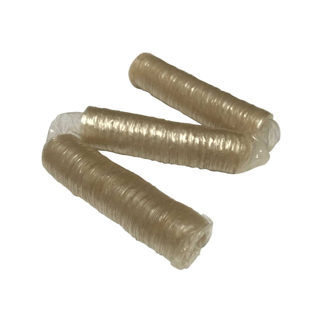 vegan sausge casing out of packet tubular