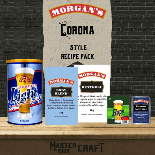 beer brewing ingredients for making a corona style beer at home