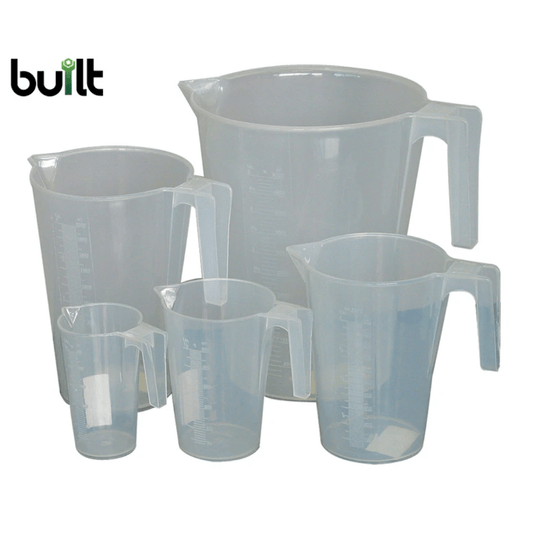 clear plastic jugs with moulded measuring lines