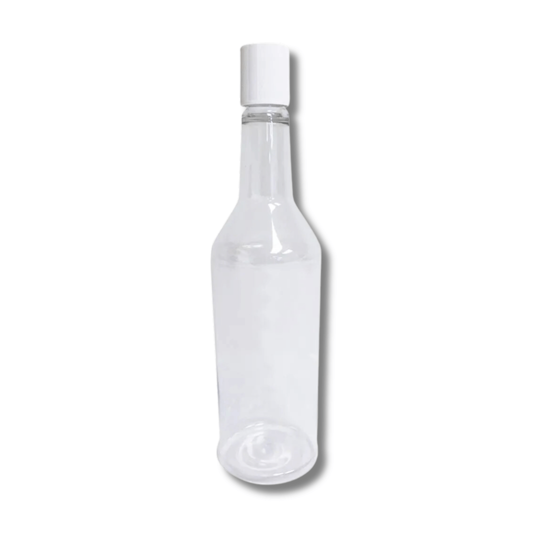 clear plastic foodsafe bottling for storing distilled spirits