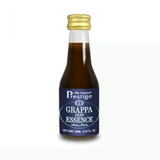 home brew grappa essence in glass bottle