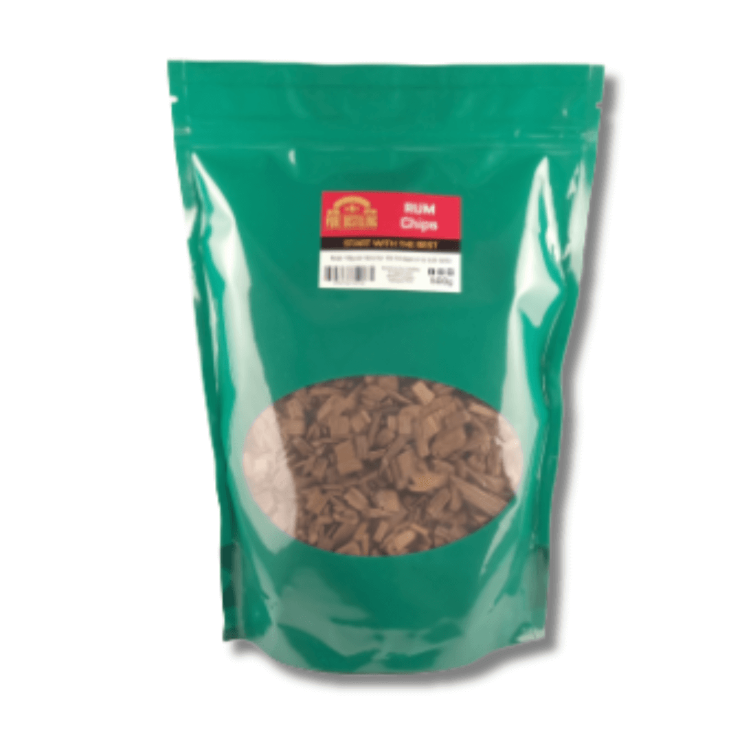 bag of quality rum oak barrel chips for soaking spirit

