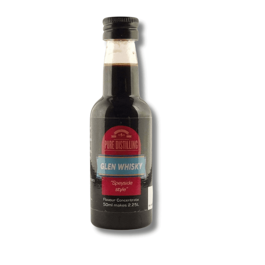 red labelled bottle of home brew spirit essence
