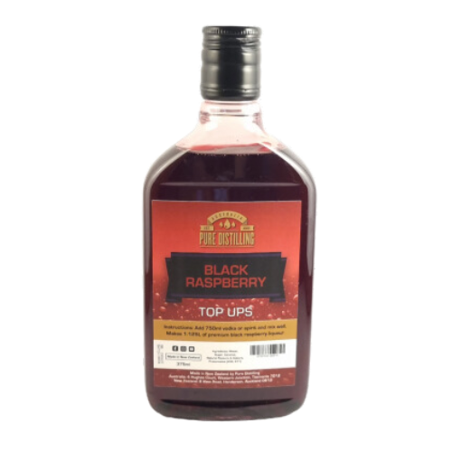 hip flask shape bottle with dark red liqueur  premix essences