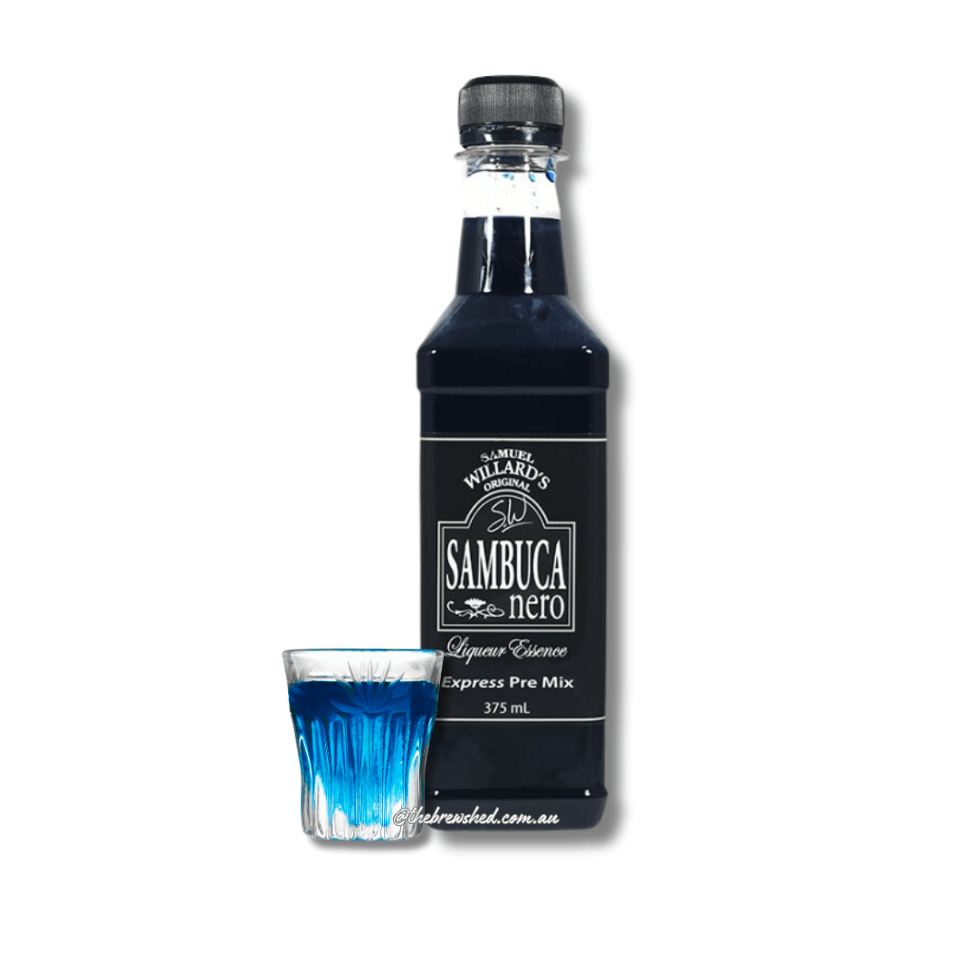 delicious blue shot of aniseed liqueur