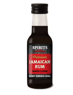 50mL bottle of spirits unlimited premium Jamaican rum