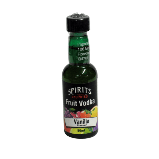 green bottle of vanilla vodka spirit flavour essence for DIY alcohol